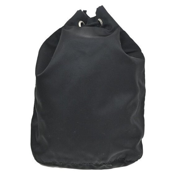 PRADA Tessuto Mini Drawstring Pouch Bag Nylon Leather Black SHW Italy 36KB859